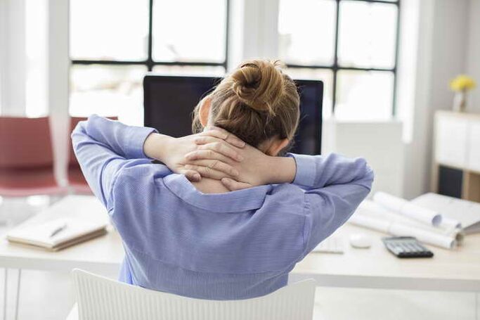 Thoracic osteochondrosis during work inactivity