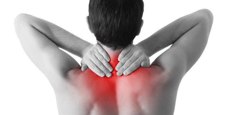 Pain in the shoulder blade caused by muscle inflammation